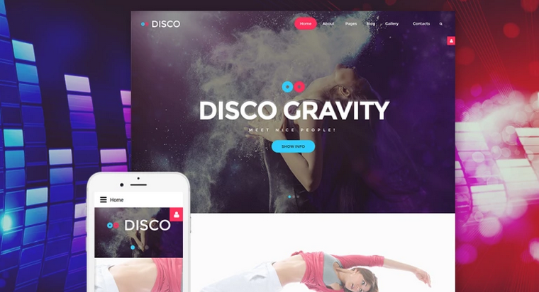 Disco Gravity - Responsive Ecommerce Joomla Template For Nightclub Website