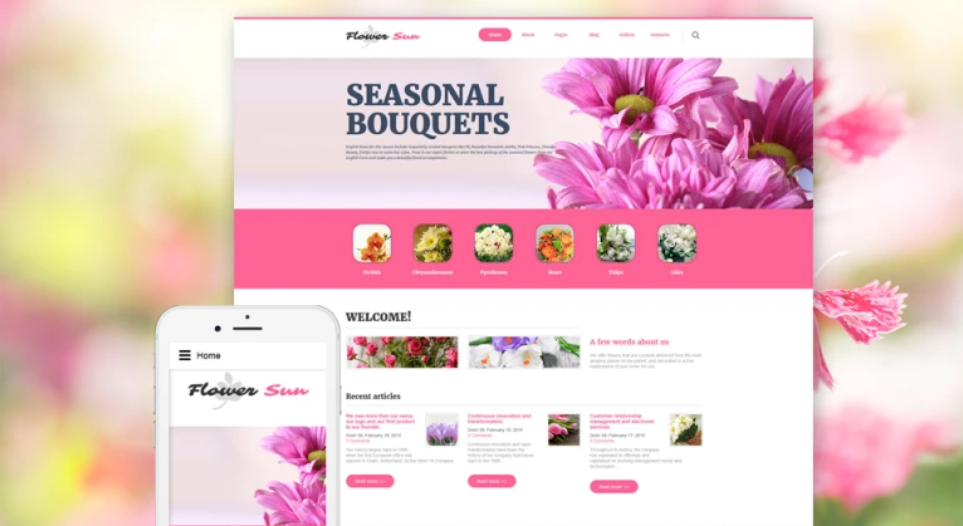 Seasonal Bouquets - Responsive Joomla Template For Flowers Ecommerce Website