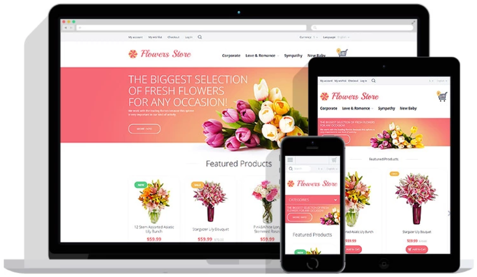 Fresh Flower - Responsive OpenCart Theme For Ecommerce Flowers Store Website