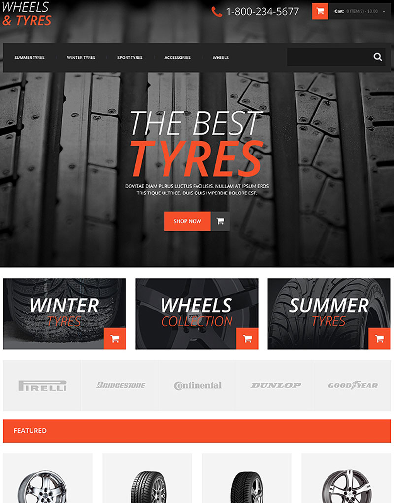 15+ Best Templates for Wheels and Tires sites