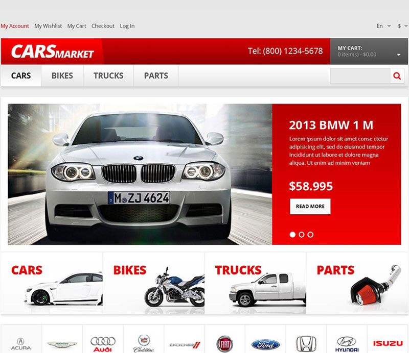 10+ Professional Templates & Themes for Online Car Dealers