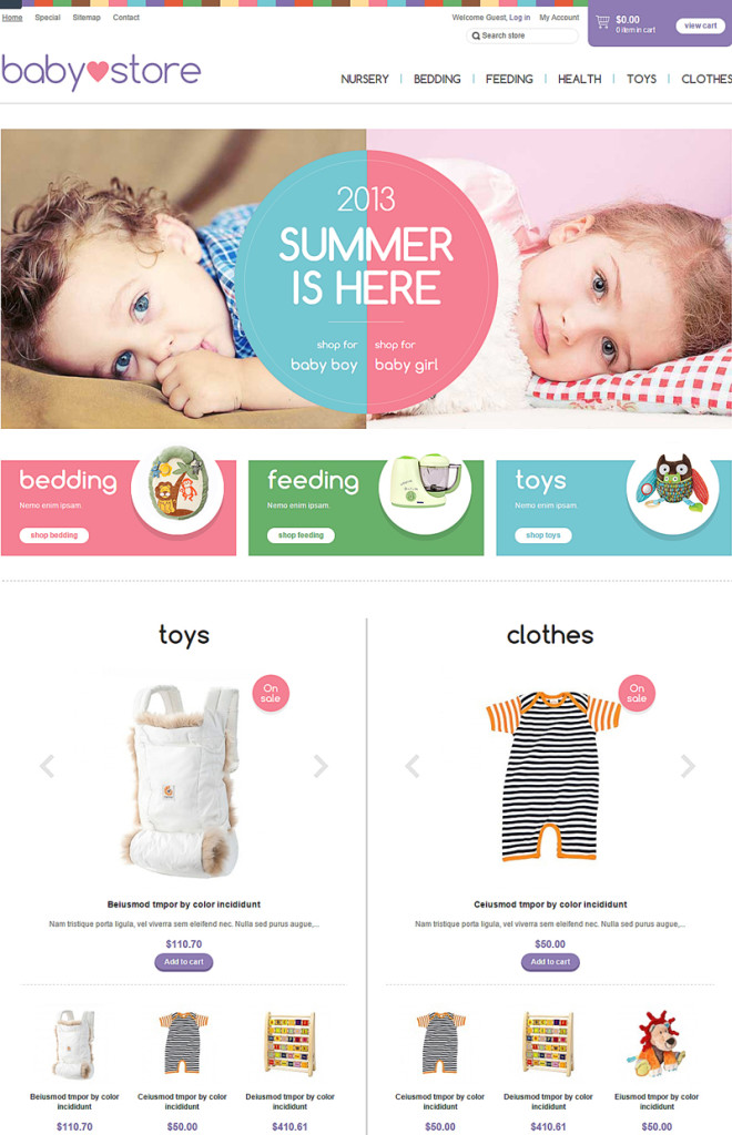 15 Fresh Templates & Themes for Baby & Toys sites 2018